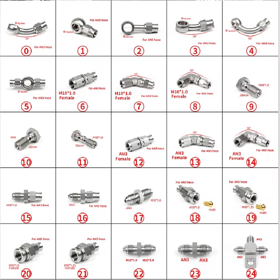 Brake Line Motorcycle - 01PC AN3 AN4 Selang Oli Rem