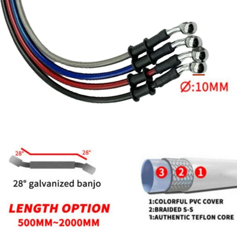 2X Universal 30cm-220cm 28 °   - Motorcycle Brake Cable ulasan dan harga