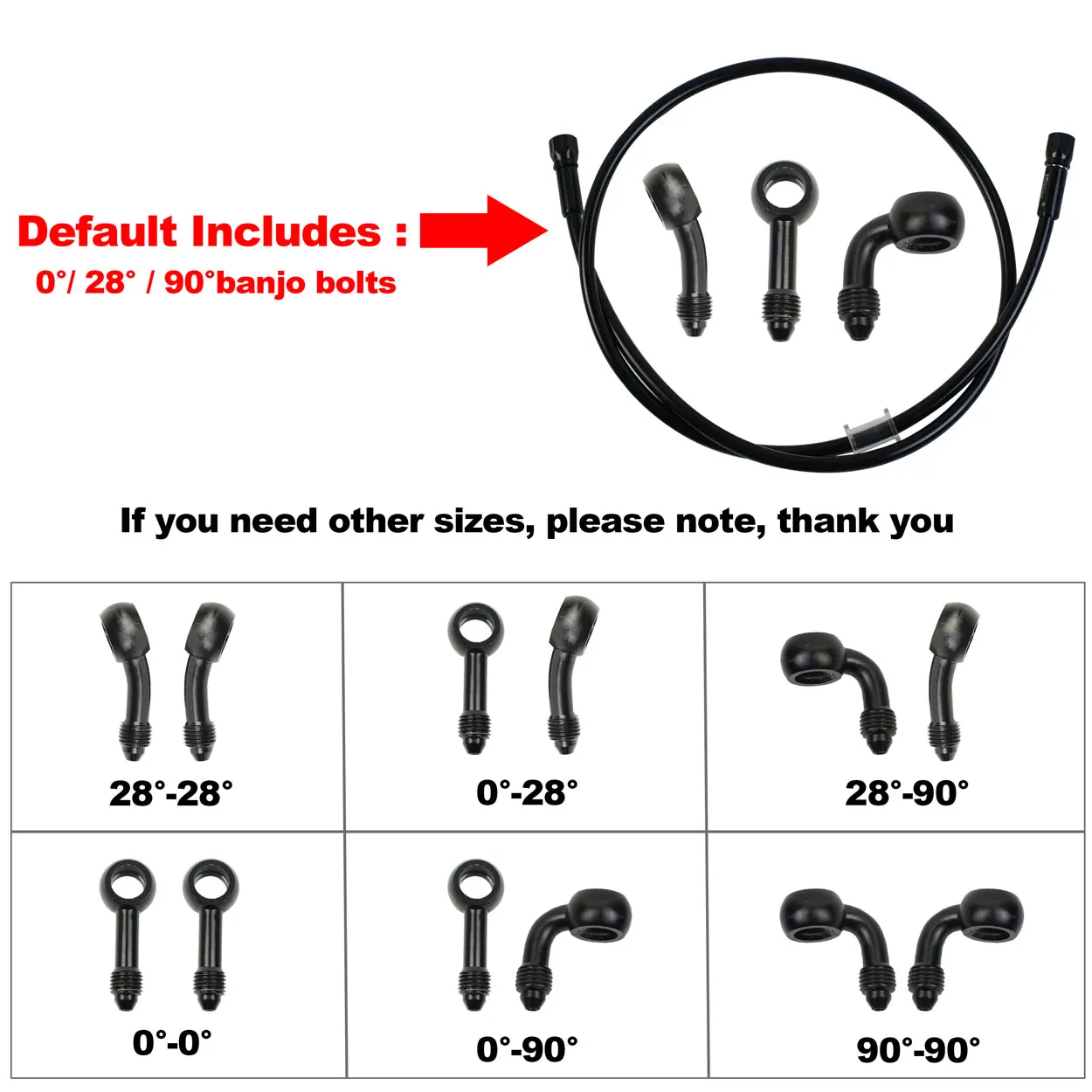 AN3 Selang Rem Kepang Sepeda M - Motorcycle Brake Cable ulasan dan harga